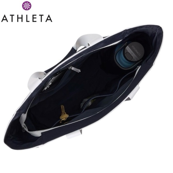 Athleta Dark Blue and White Tote Bag - Picture 4 of 7